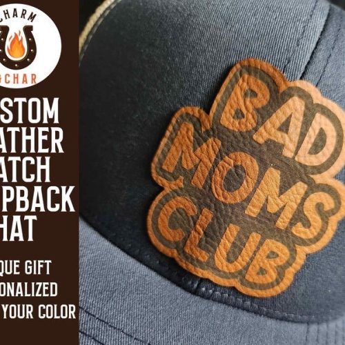 bad moms club leather patch trucker hats classic colors 245322