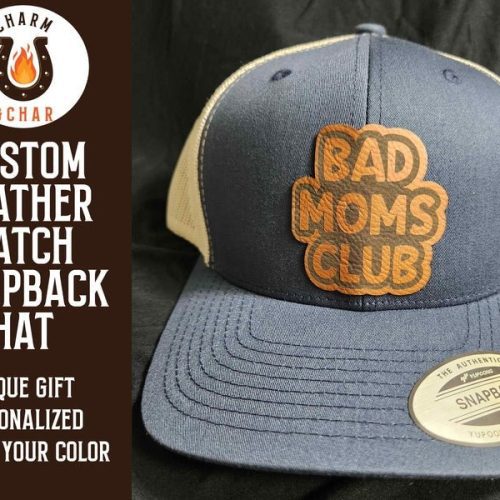 bad moms club leather patch trucker hats classic colors 725542