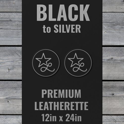 black silver durra bull premium leatherette sheets 12x24 525818