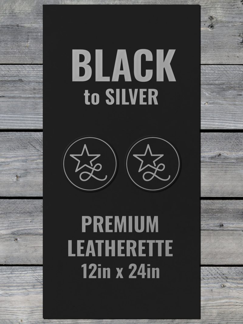 black silver durra bull premium leatherette sheets 12x24 525818