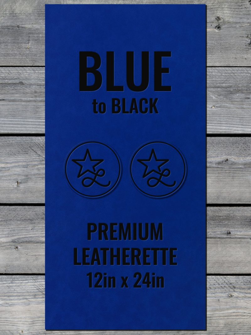 Blue / Black Durra-Bull Premium Leatherette™ Sheets (12x24) - #LoneStar Adhesive#