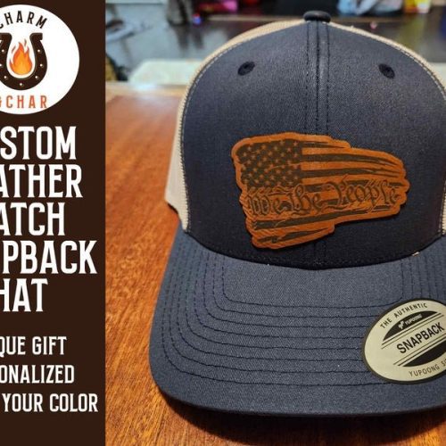 custom leather patch trucker hats classic colors 662358