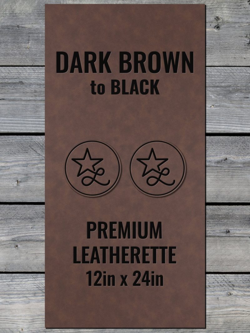 Dark Brown / Black Durra-Bull Premium Leatherette™ Sheets (12x24) - #LoneStar Adhesive#