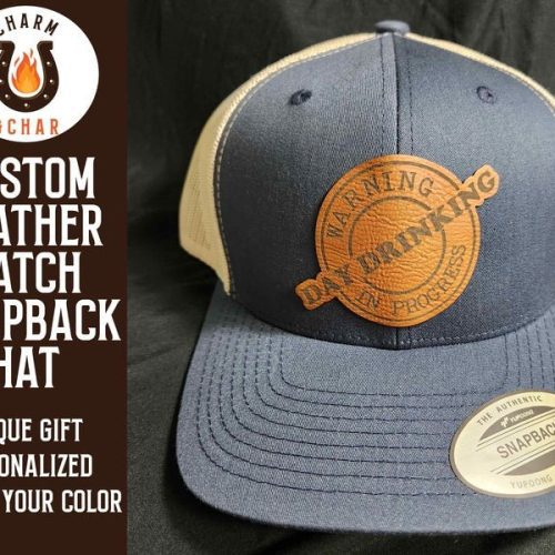 day drinking in progress leather patch trucker hats classic colors 934814