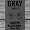 Gray / Black Durra-Bull Premium Leatherette™ Sheets (12x24) - #LoneStar Adhesive#