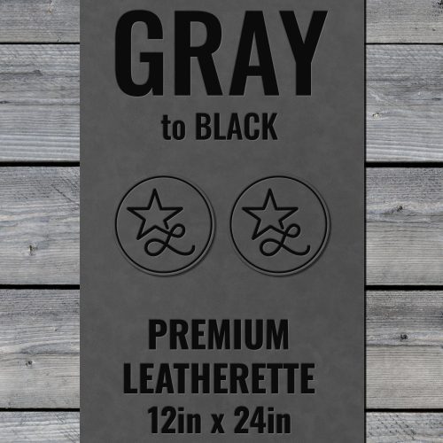 Gray / Black Durra-Bull Premium Leatherette™ Sheets (12x24) - #LoneStar Adhesive#