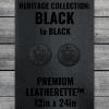 Heritage Collection: Black / Black Durra - Bull Premium Leatherette™ Sheets (12x24) - #LoneStar Adhesive#