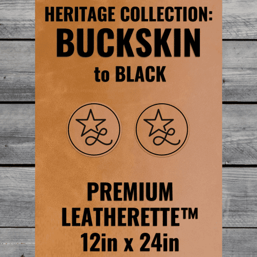 Heritage Collection: Buckskin Durra - Bull Premium Leatherette™ Sheets (12x24) - #LoneStar Adhesive#