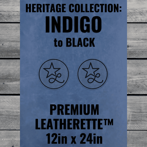 Heritage Collection: Indigo Durra - Bull Premium Leatherette™ Sheets (12x24) - #LoneStar Adhesive#