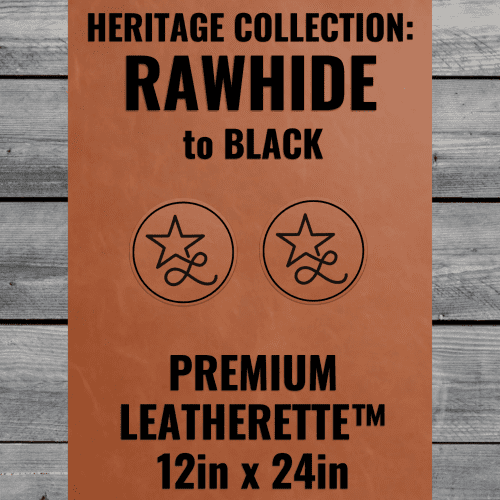 Heritage Collection: Rawhide Durra - Bull Premium Leatherette™ Sheets (12x24) - #LoneStar Adhesive#