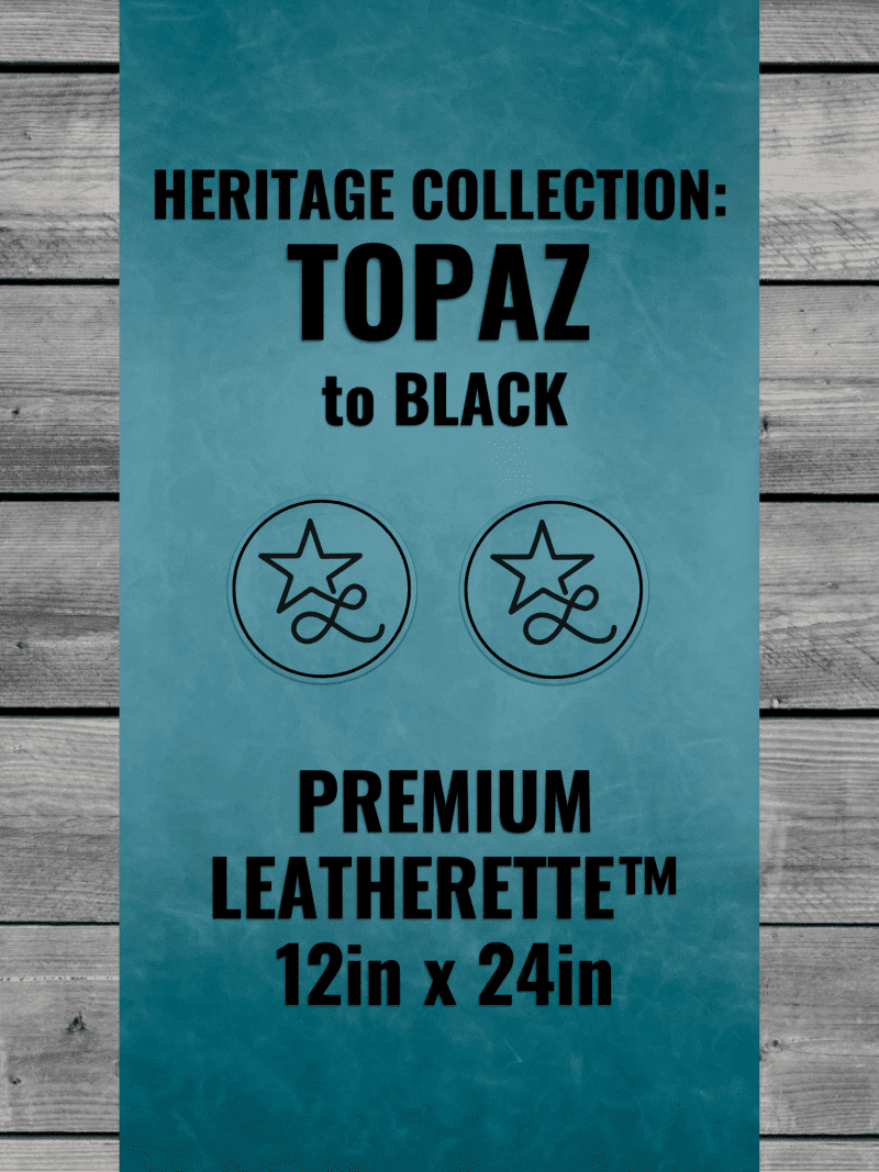 Heritage Collection: Topaz / Black Durra - Bull Premium Leatherette™ Sheets (12x24) - #LoneStar Adhesive#