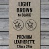 Light Brown / Black Durra-Bull Premium Leatherette™ Sheets (12x24) - #LoneStar Adhesive#