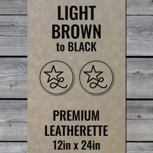 Light Brown / Black Durra-Bull Premium Leatherette™ Sheets (12x24) - #LoneStar Adhesive#