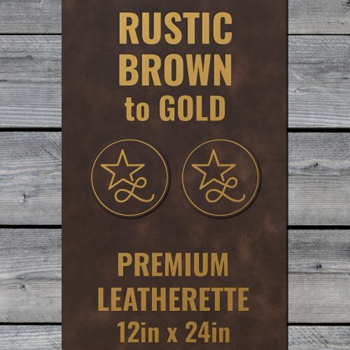 Rustic / Gold Durra-Bull Premium Leatherette™ Sheets (12x24) - #LoneStar Adhesive#