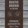 Rustic / Silver Durra-Bull Premium Leatherette™ Sheets (12x24) - #LoneStar Adhesive#