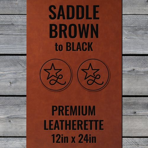 Saddle Brown / Black Durra-Bull Premium Leatherette™ Sheets - #LoneStar Adhesive#