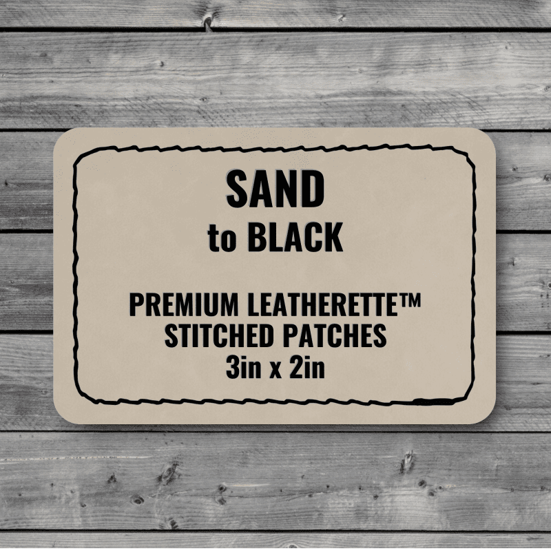 Stitched 2"x3" Rectangle Premium Leatherette™ Patches - #LoneStar Adhesive#