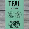 Teal / Black Durra-Bull Premium Leatherette™ Sheets (12x24) - #LoneStar Adhesive#