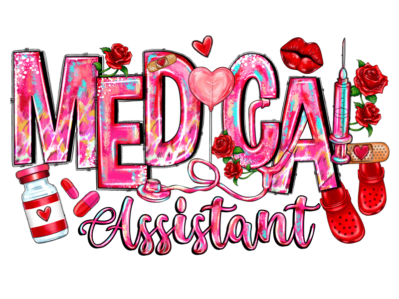 valentines day medical assistant dtf transfer 697261