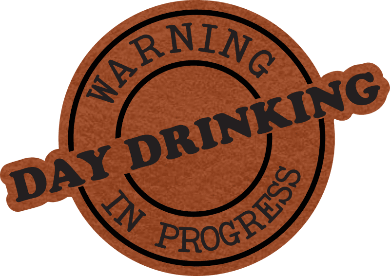 warning day drinking in progress patch svg 683393