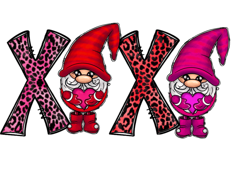 xoxo gnome dtf transfer 371991